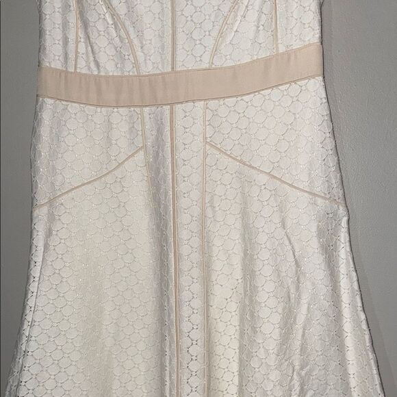 Ann Taylor White A-Line Mini Dress Cocktail - Picture 3 of 12